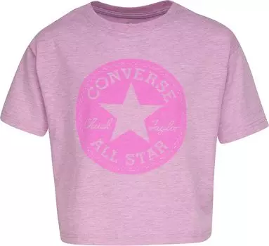 Футболка Converse Chuck Patch Crossover T-Shirt, цвет Peony Pink Heather