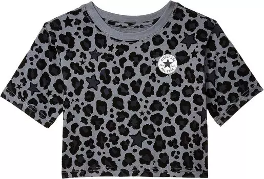 Футболка Converse Chuck Patch Leopard Print Short Sleeve T-Shirt, черный
