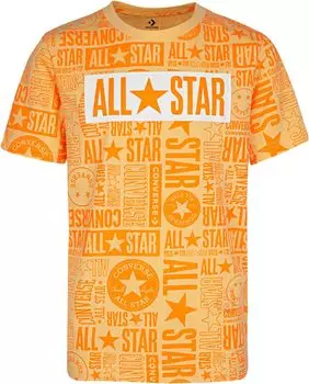Футболка Converse Collegiate Print Tee, цвет Melon Tint Heather