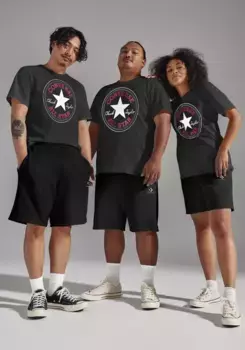 Футболка Converse "CONVERSE GO-TO CHUCK TAYLOR CLASSIC PATCH TEE", унисекс, черный