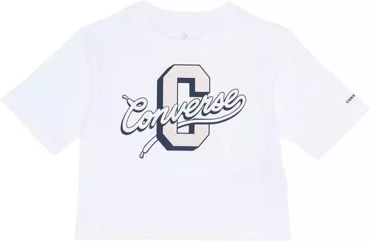 Футболка Converse Iridescent Varsity Boxy Tee, белый