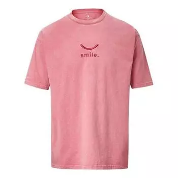 Футболка Converse Jack Purcell Embroidered Sports Round Neck Short Sleeve Couple Style Pink 10020930-A03, розовый