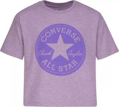 Футболка Converse Kids Chuck Patch Crossover T-Shirt, цвет Violet Star Heather