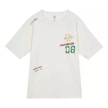 Футболка Converse Put-a-Smile-On-Your-Face Logo T-Shirt 'White', белый