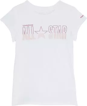 Футболка Converse Self Fold-Over Knit Top, белый