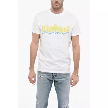 Футболка Cool Fit с круглым вырезом и напечатанным логотипом Dsquared2, White