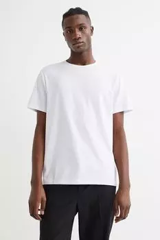 Футболка COOLMAX® Slim Fit H&M, белый