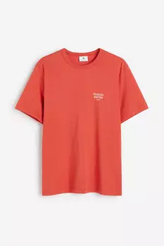 Футболка coolmax стандартного кроя H&M, оранжевый
