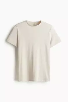 Футболка Coolmax узкого кроя H&M, бежевый