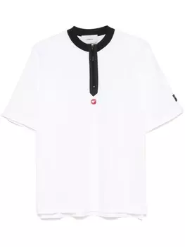 Футболка Coperni с застежкой-молнией на вороте, белый