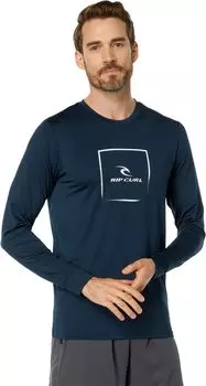 Футболка Corp Icon L/S свободного кроя с УФ-защитой Rip Curl, темно-синий