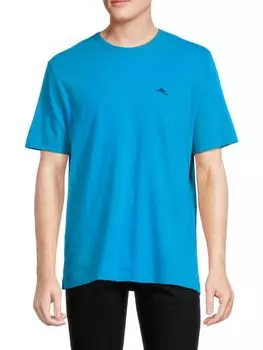 Футболка Costa Cruz с круглым вырезом с короткими рукавами Tommy Bahama, цвет Deep Topaz