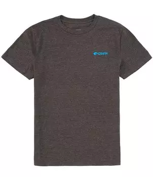 Футболка Costa с короткими рукавами и классической эмблемой с принтом, серый