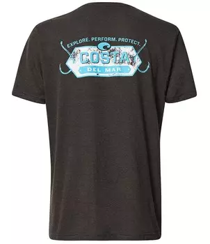 Футболка Costa с короткими рукавами и крючками, серый