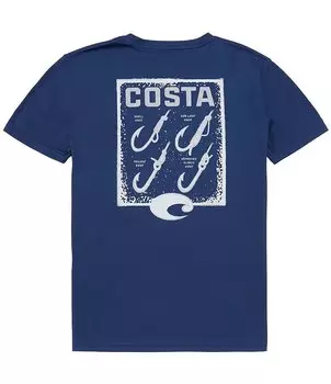 Футболка Costa с короткими рукавами Tech How To Hooks, синий
