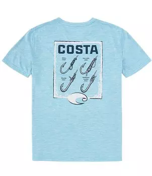 Футболка Costa с короткими рукавами Tech How To Hooks, синий
