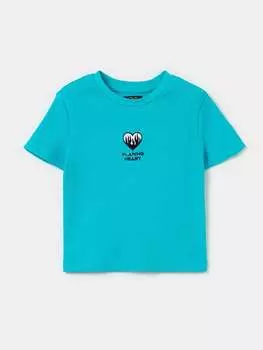 Футболка Costine Con ricamo cuore Ovs, цвет turquoise blue