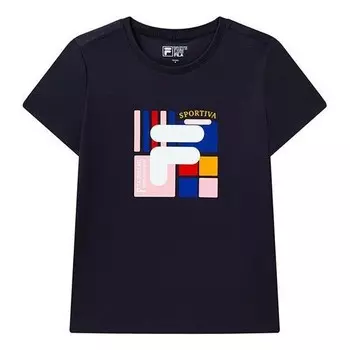 Футболка cotton casual short sleeve blue Fila, синий