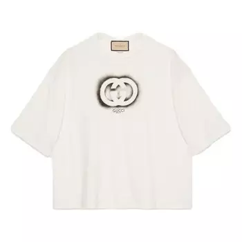 Футболка cotton jersey t-shirt 'off white' Gucci, белый