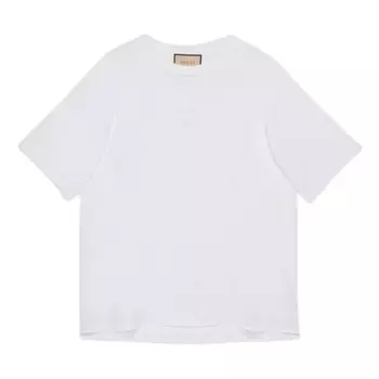 Футболка cotton jersey t-shirt 'off white' Gucci, белый