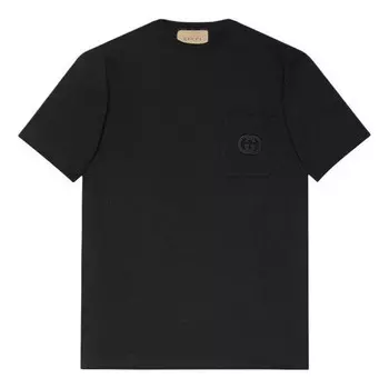 Футболка cotton jersey t-shirt with patch 'black' Gucci, черный