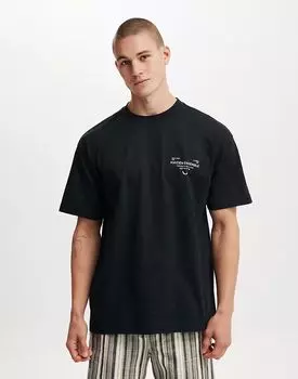 Футболка Cotton:On Box fit easy в черном/девичьем стиле