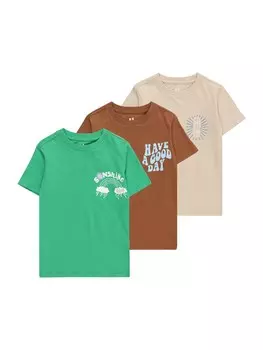 Футболка Cotton On, светло-бежевый/коричневый/нефритовый