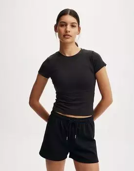 Футболка Cotton:On Ultra soft облегающая черного цвета