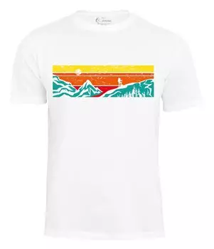 Футболка Cotton Prime mit Bergen Lets Hiking, белый