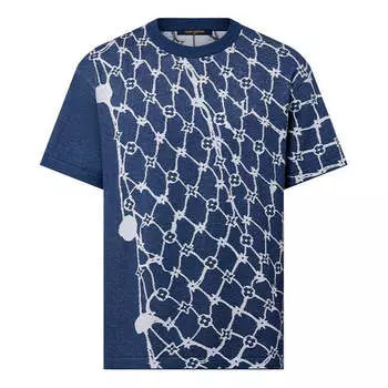 Футболка cotton t-shirt 'blue' Louis Vuitton, синий