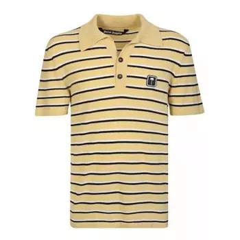 Футболка cotton terry polo shirt Palm Angels, желтый