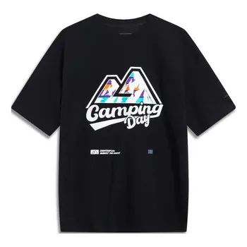 Футболка Counterflow Camping Day с графикой футболка Li-Ning, черный