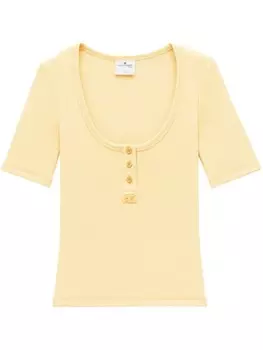Футболка Courrges Holistic Snaps 90-х, желтый