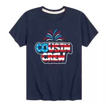 Футболка Cousin Crew с патриотическим рисунком для мальчиков 8–20 лет Licensed Character, синий