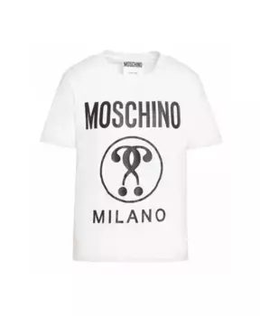 Футболка Couture с логотипом Moschino, белый
