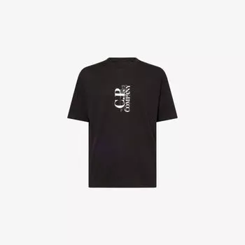 Футболка Cp Company с принтом логотипа, черный