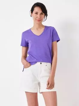 Футболка Crew Clothing Perfect с V-образным вырезом, сиреневый