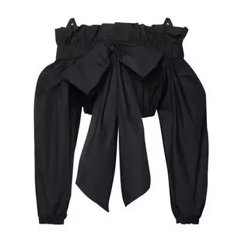 Футболка crop top in cotton Patou, черный