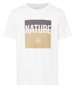 Футболка Cross Jeans, бежевый/белый