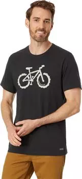 Футболка Crusher-Lite с короткими рукавами для горного велосипеда Fat Tire Life is Good, цвет Jet Black