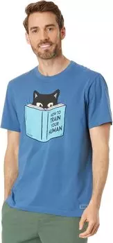 Футболка Crusher с коротким рукавом «Как приручить человека» Life is Good, цвет Vintage Blue