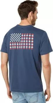 Футболка Crusher с короткими рукавами и флагом Football Icon Life is Good, цвет Darkest Blue