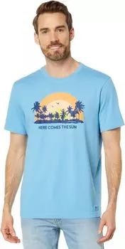 Футболка Crusher с короткими рукавами Tropical Sunset Life is Good, цвет Cool Blue