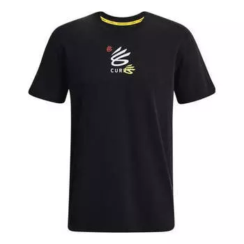 Футболка curry 3's hvyweight t-shirt 'black multi' Under Armour, черный