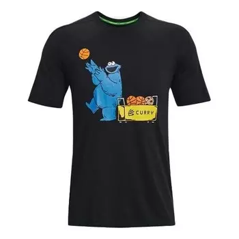 Футболка curry cookie monster t-shirt 'black' Under Armour, черный