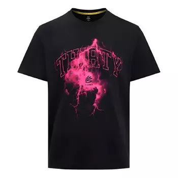 Футболка curry tour graphic t-shirt asia sizing 'black pink' Under Armour, черный