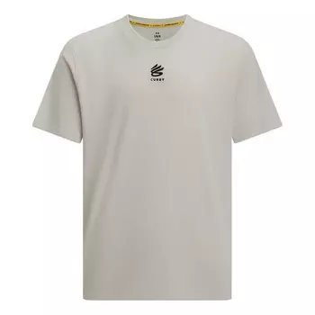 Футболка curry tour graphic t-shirt 'grey black' Under Armour, серый