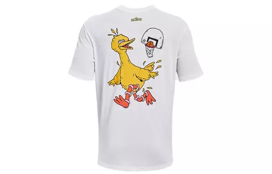 Футболка Curry X Sesame Street мужская белая Under Armour, белый