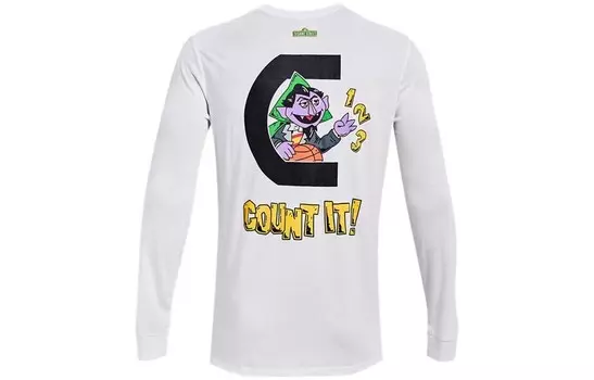 Футболка Curry X Sesame Street мужская белая Under Armour, белый