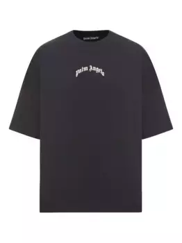 Футболка Curved Logo PALM ANGELS, черный